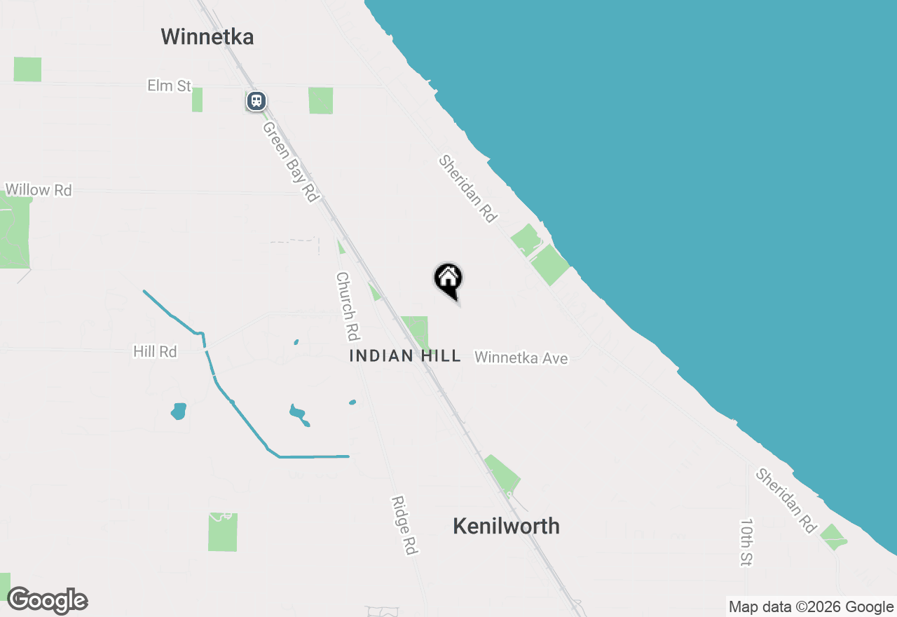 Map of 174 Woodland Avenue, Winnetka, IL 60093