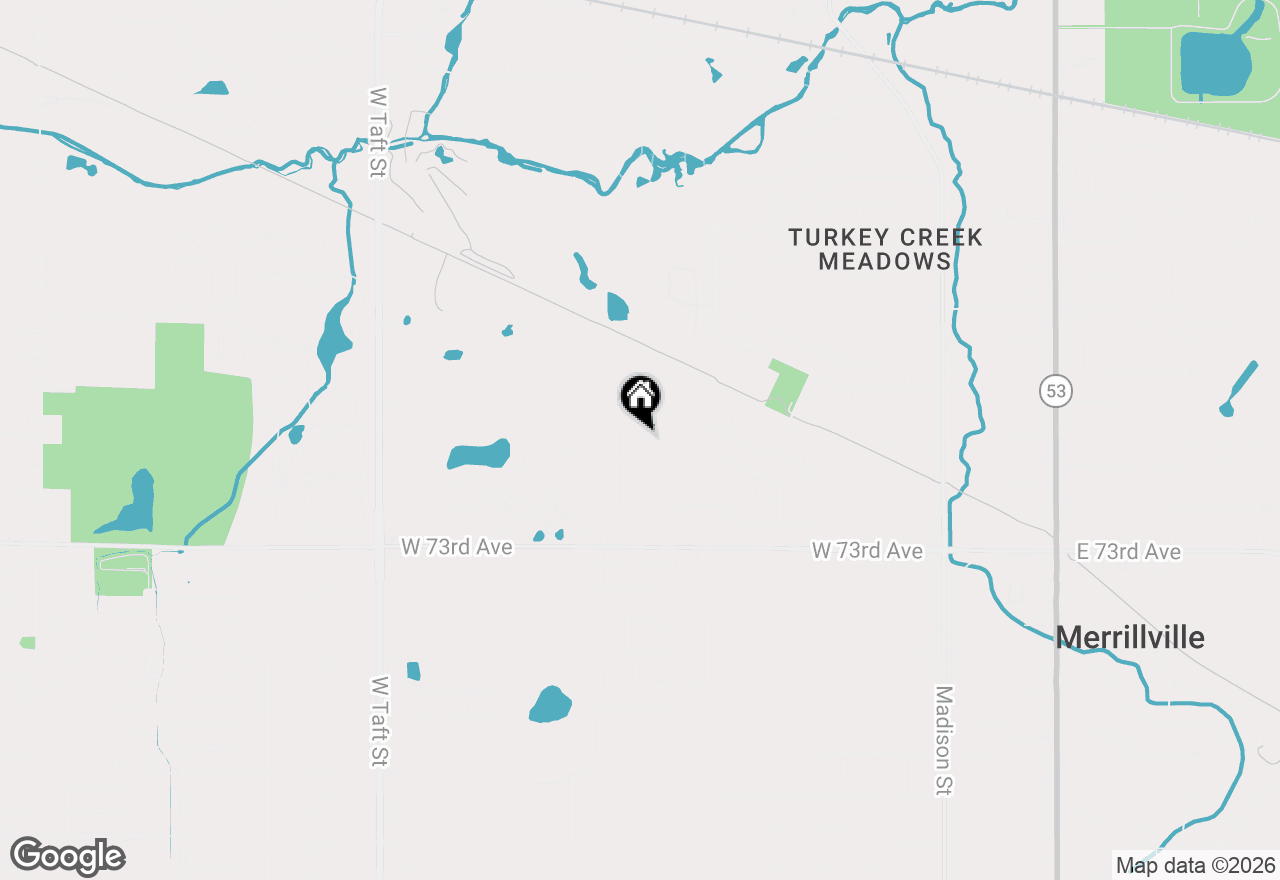 Map of 7106 Johnson Street, Merrillville, IN 46410