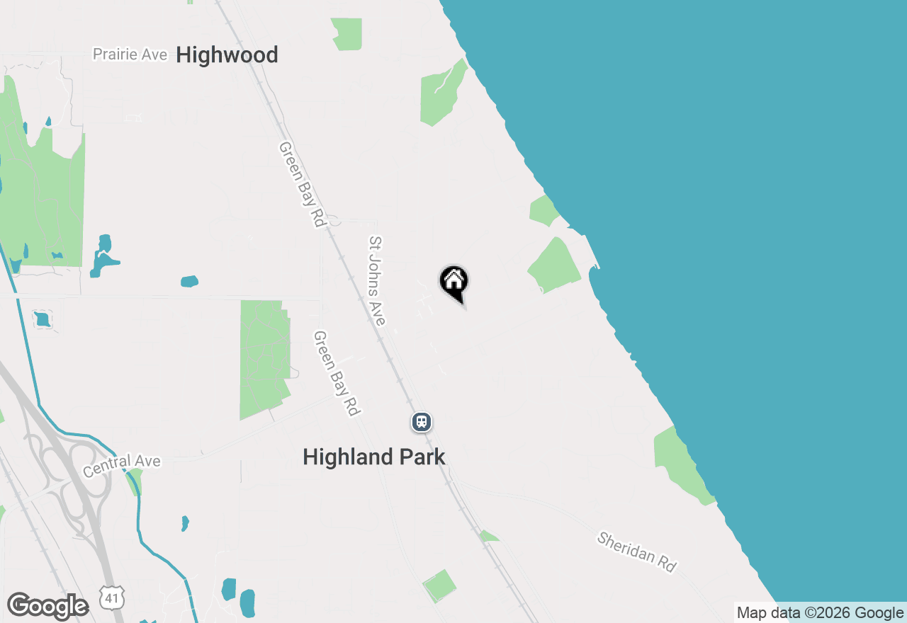 Map of 342 Park Avenue, Highland Park, IL 60035