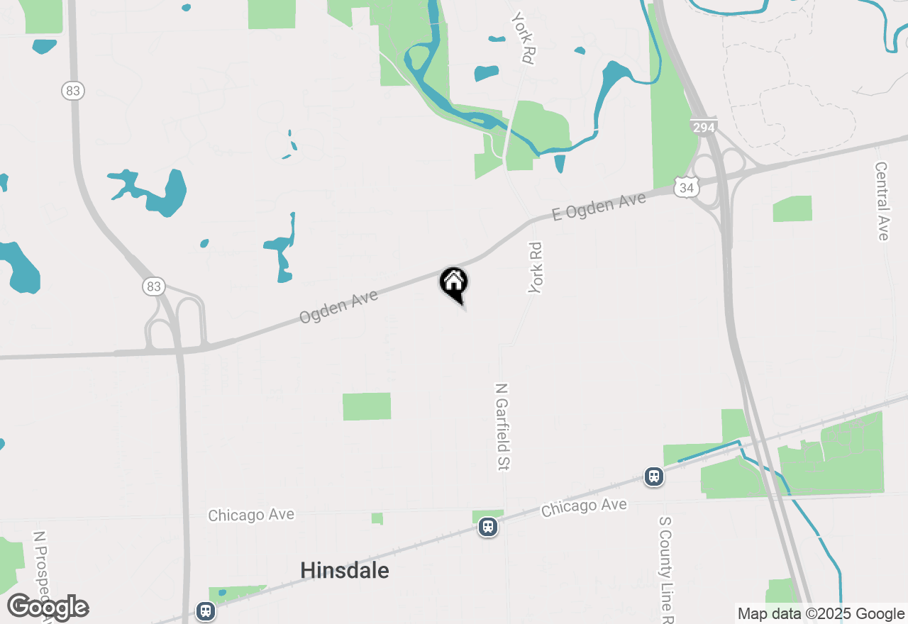 Map of 20 Center Street, Hinsdale, IL 60521