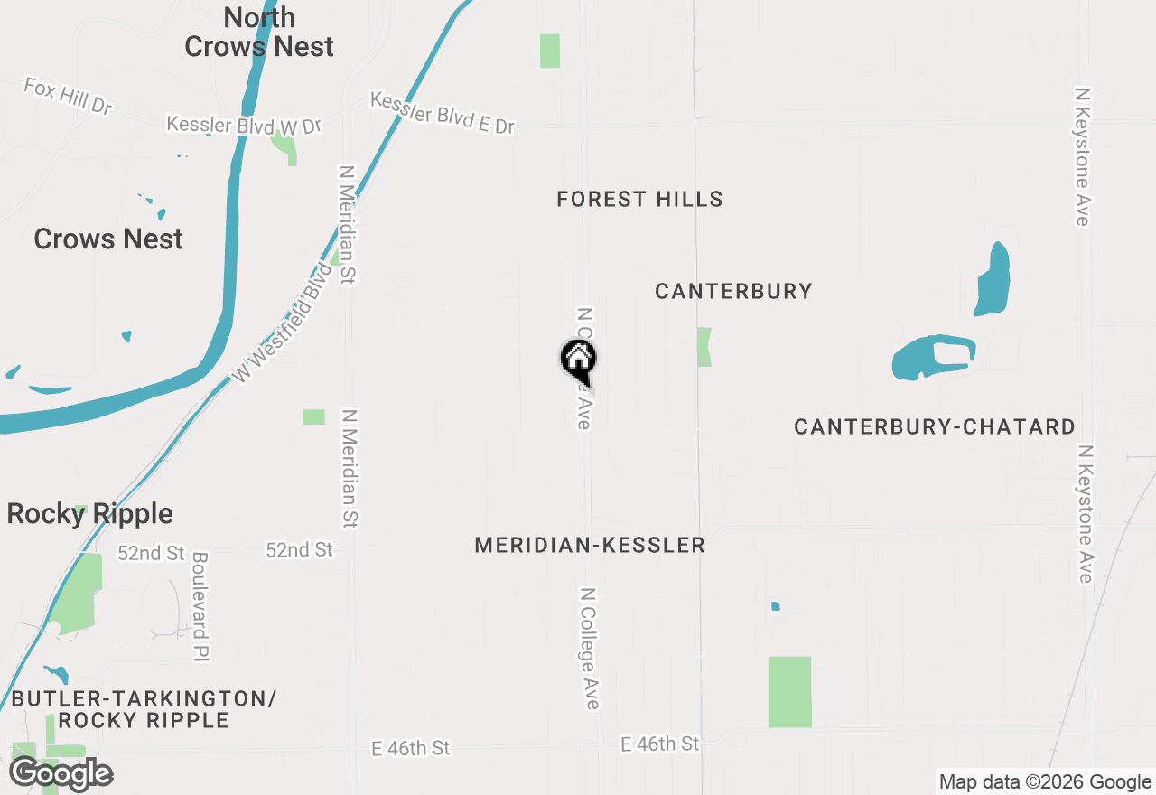 Map of 5442 N College Avenue, Indianapolis, IN 46220