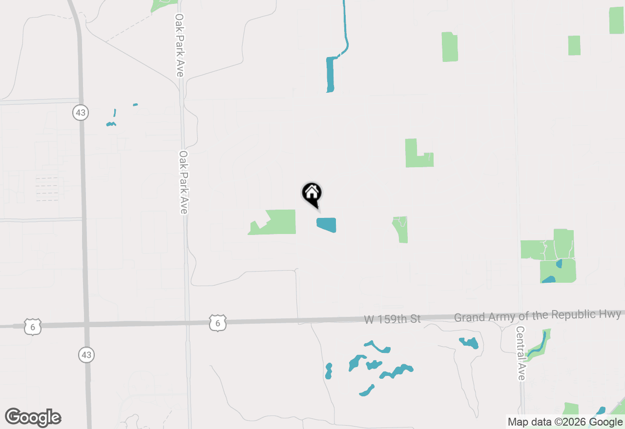 Map of 15505 Orogrande Drive, Oak Forest, IL 60452