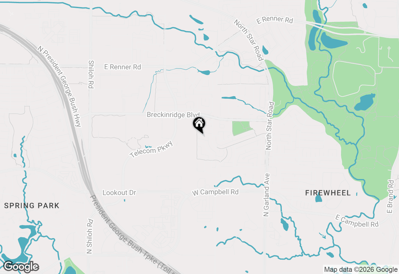 Map of 3902 Dunwich Drive, Richardson, TX 75082