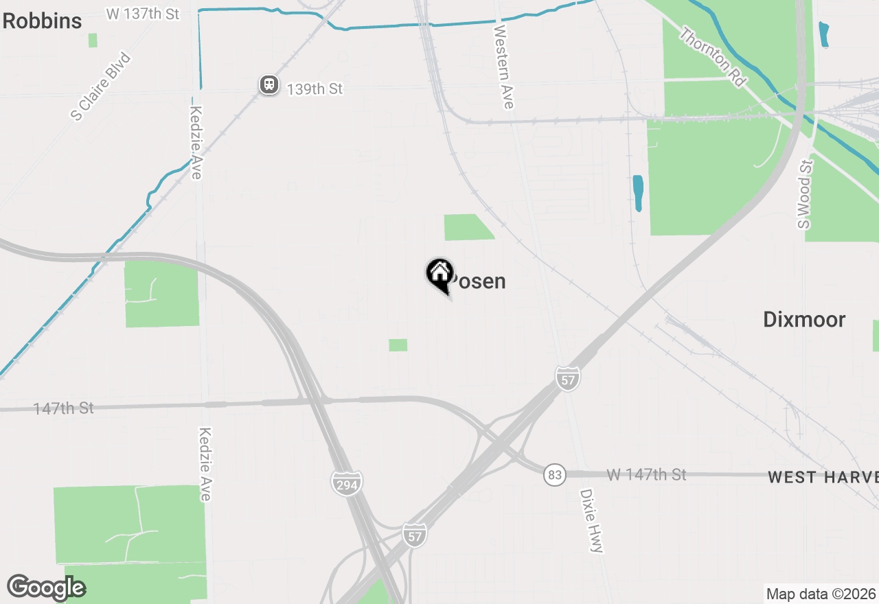 Map of 14427 S Palmer Avenue, Posen, IL 60469