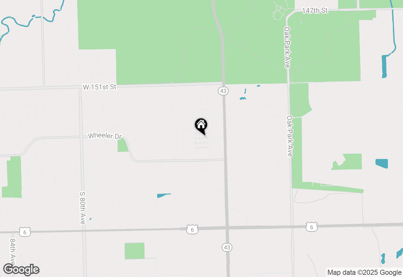 Map of 7340 W 155th Street, Orland Park, IL 60462