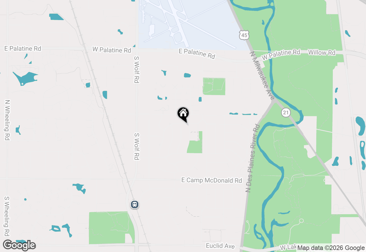 Map of 1801 E Aztec Lane, Mount Prospect, IL 60056