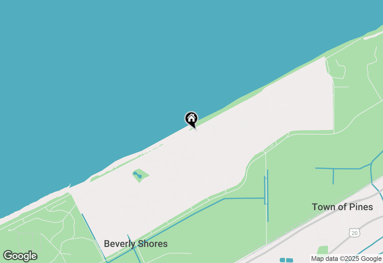Map of 401 E Lake Front Drive, Beverly Shores, IN 46361