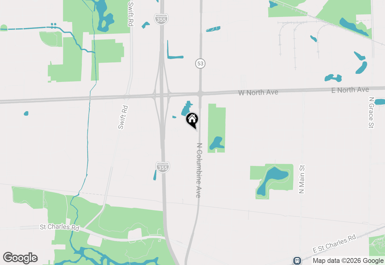 Map of 540 N Columbine Avenue, Lombard, IL 60148