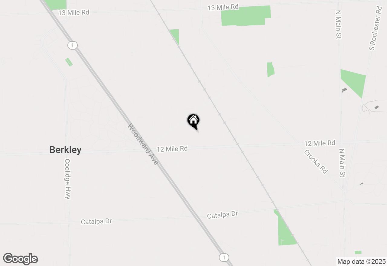 Map of 1819 W Houstonia Avenue, Royal Oak, MI 48073