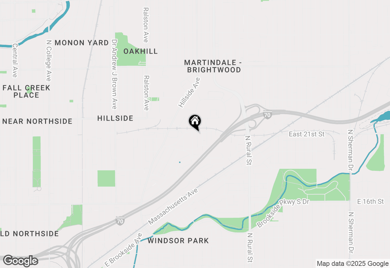 Map of 2057 Caroline Avenue, Indianapolis, IN 46218