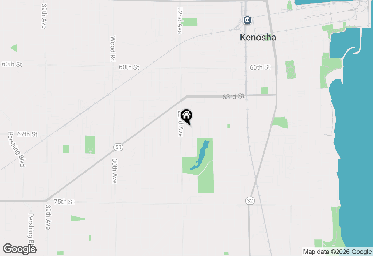 Map of 6606 21st Ave, Kenosha, WI 53143