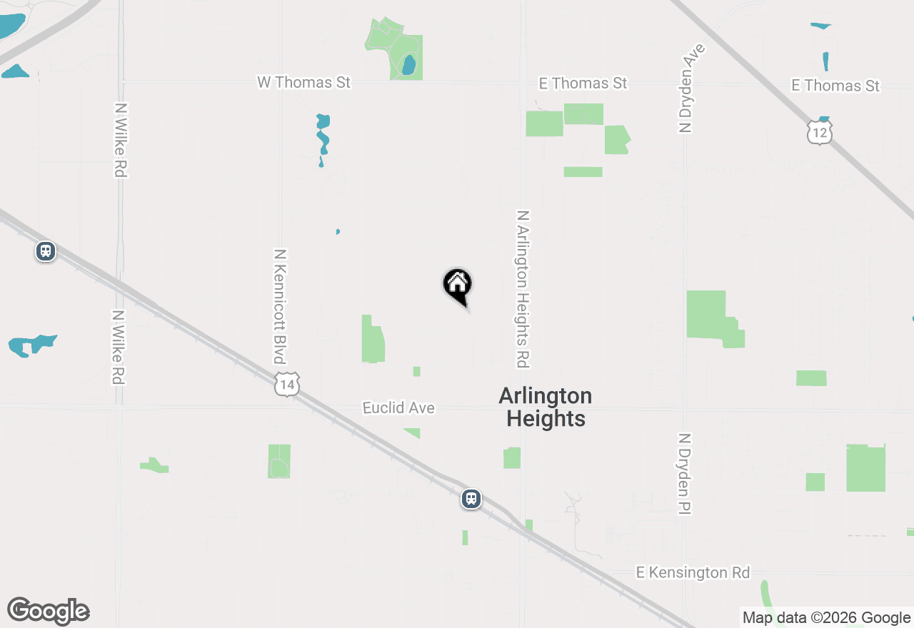 Map of 824 N Vail Avenue, Arlington Heights, IL 60004