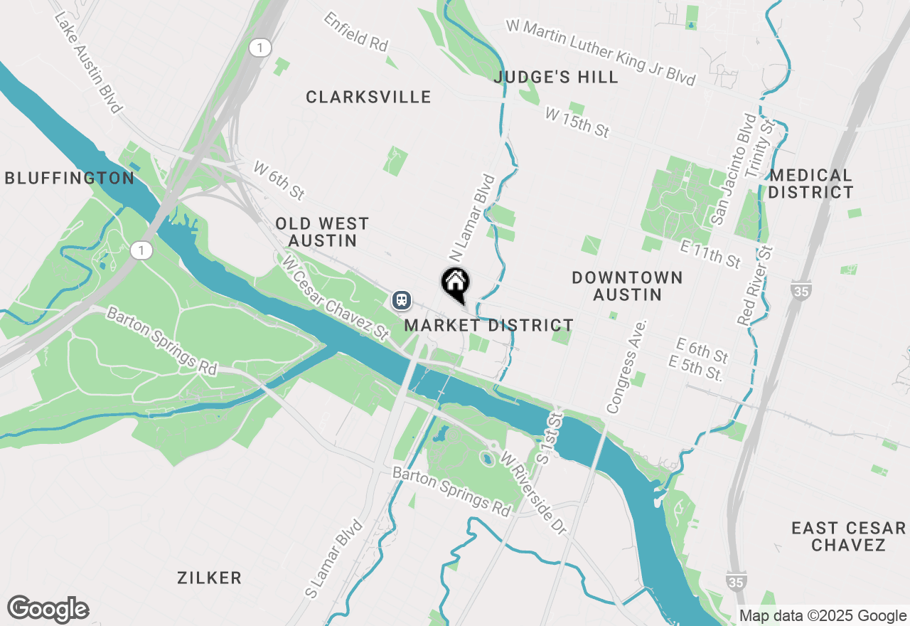 Map of 300 Bowie St #702, Austin, TX 78703