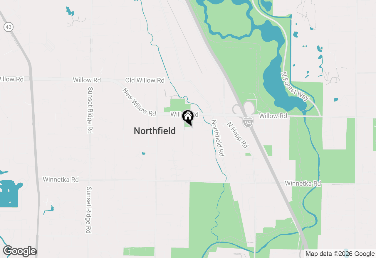 Map of 1945 Bosworth Lane, Northfield, IL 60093