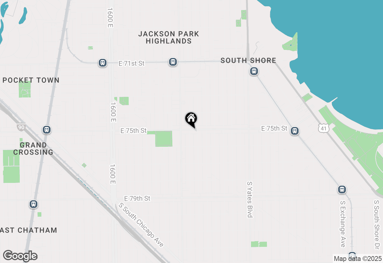 Map of 2037 E 75th Street, Chicago, IL 60649