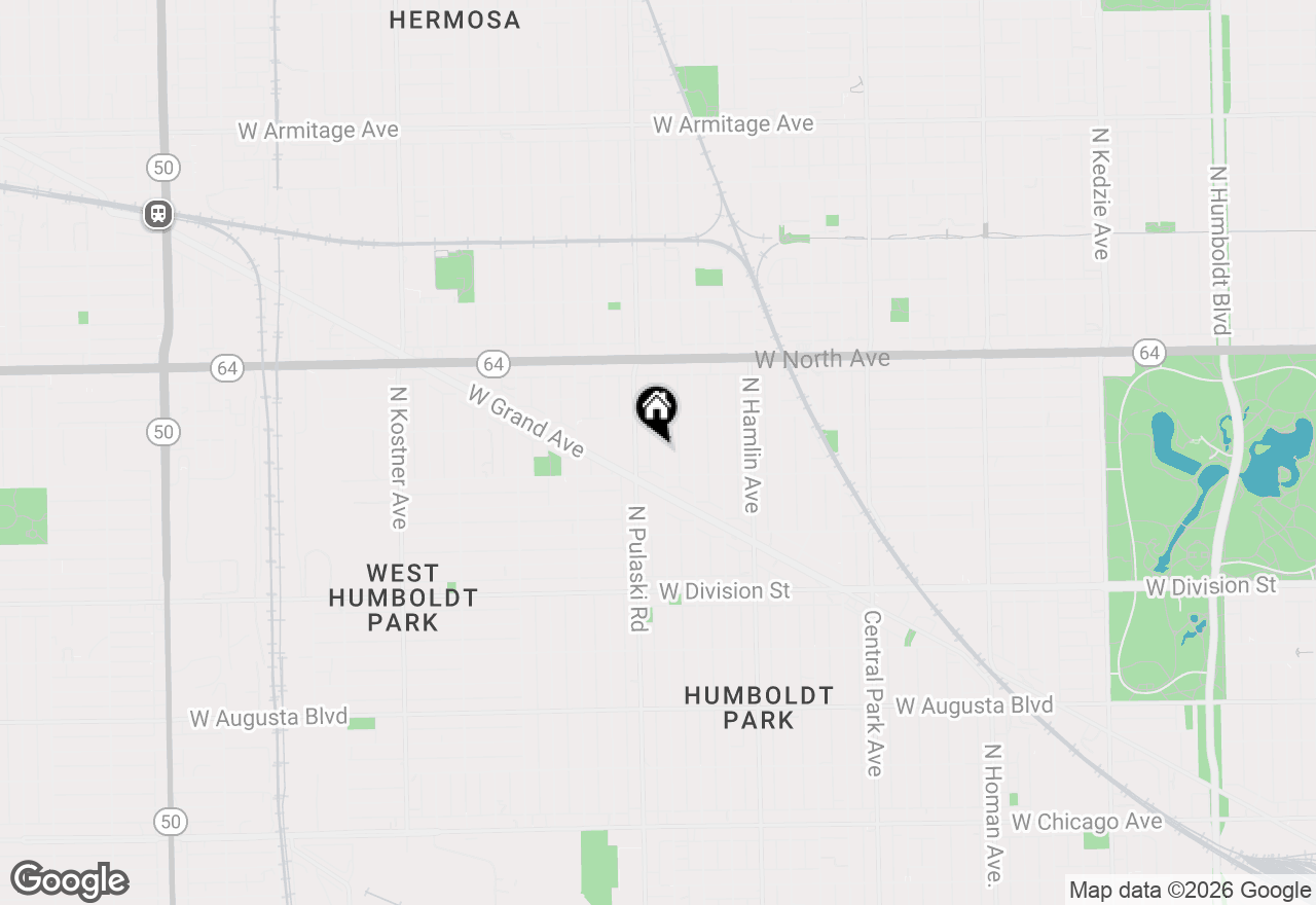 Map of 1422 N Harding Avenue, Chicago, IL 60651