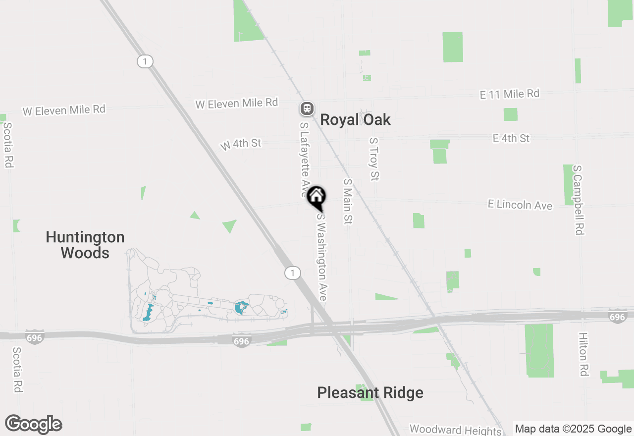 Map of 902 S Washington Avenue, Royal Oak, MI 48067