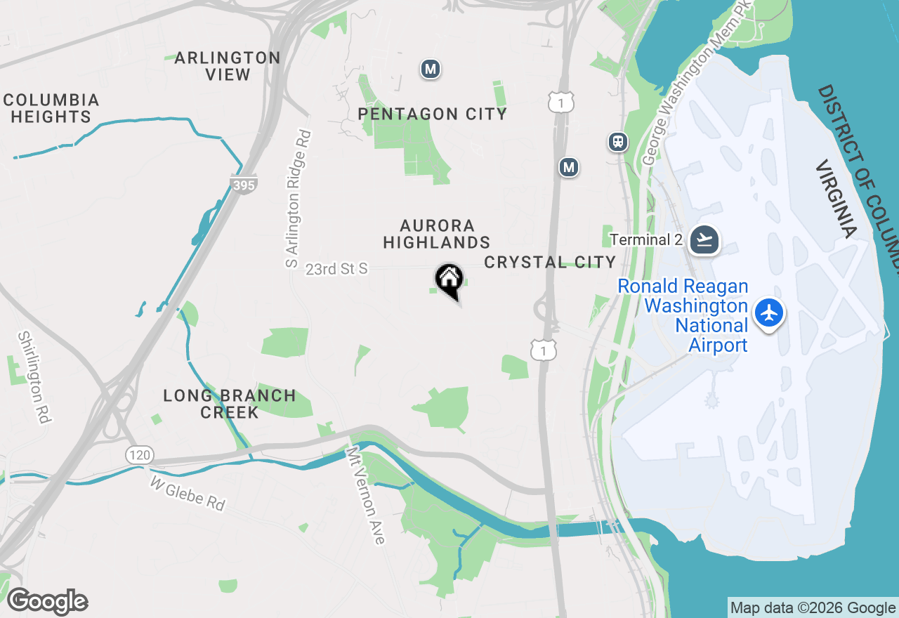 Map of 724 25th Street S, Arlington, VA 22202