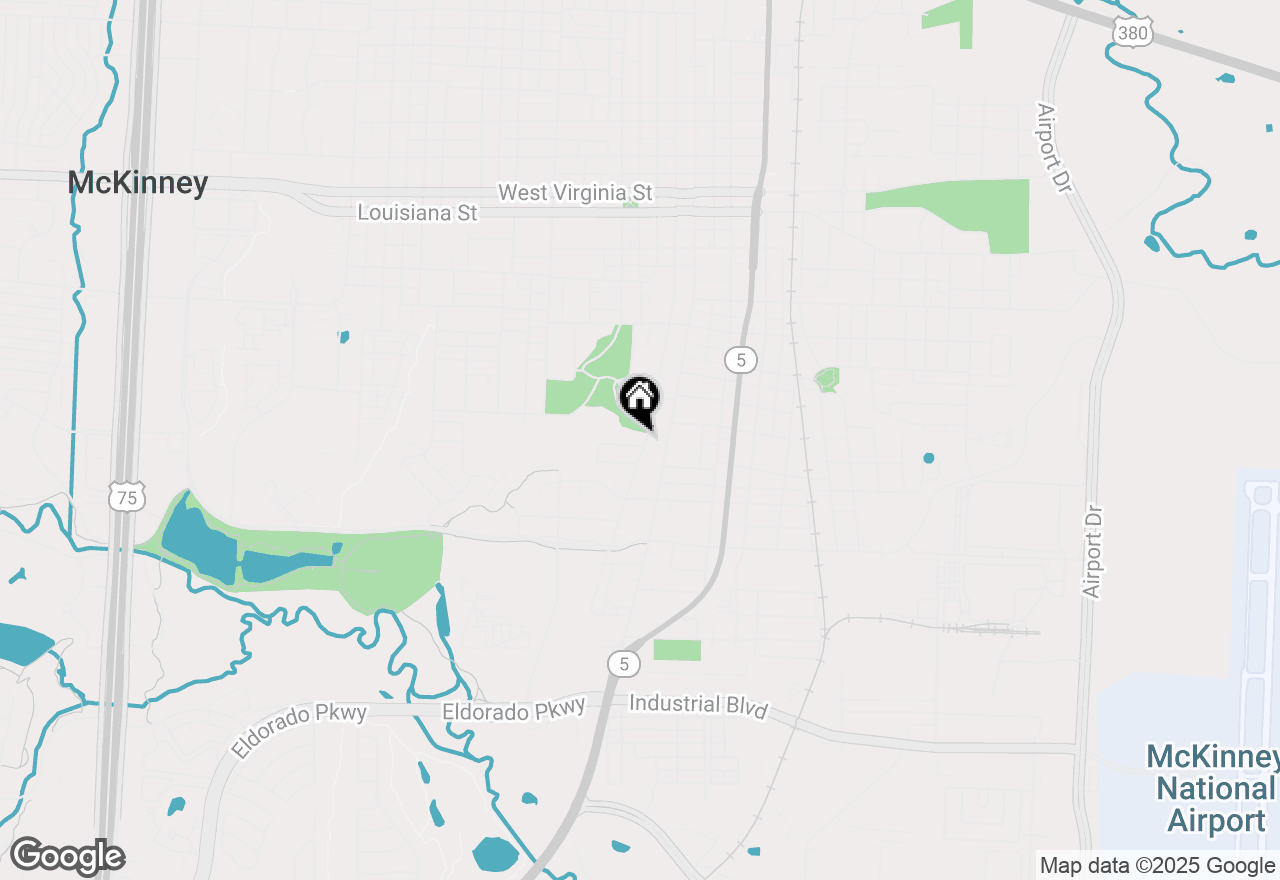 Map of 100 Park Circle, Mckinney, TX 75069