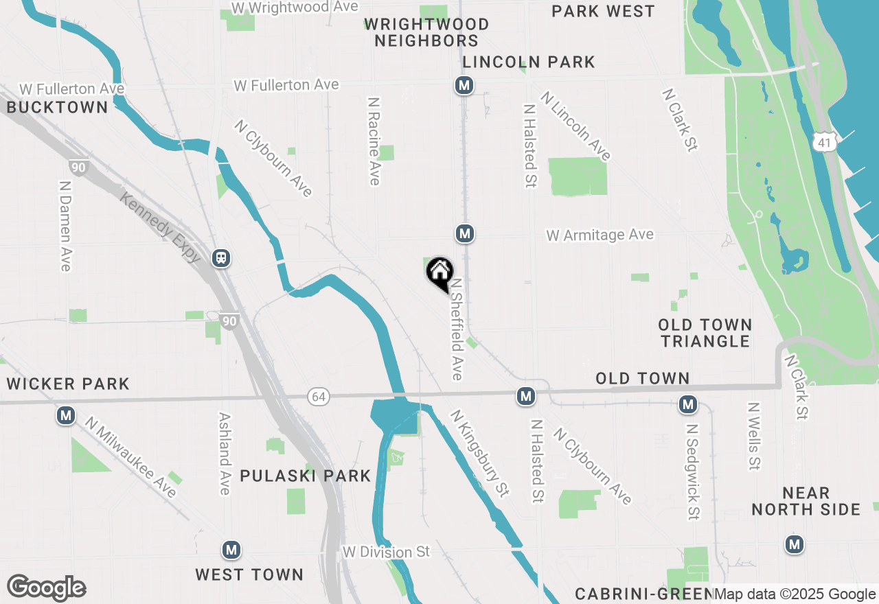 Map of 1850 N Maud Avenue, Chicago, IL 60614