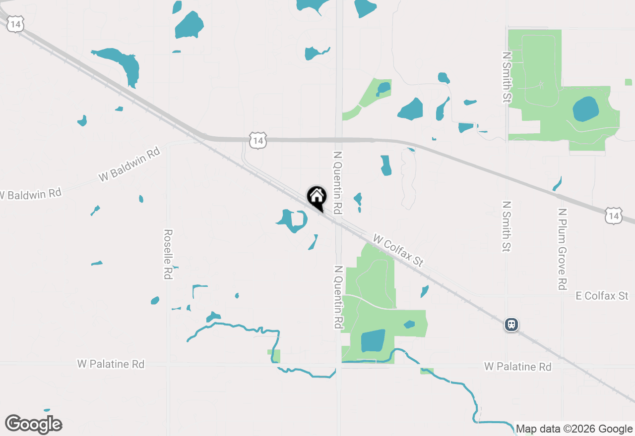 Map of 856 W Saint Johns Place, Palatine, IL 60067