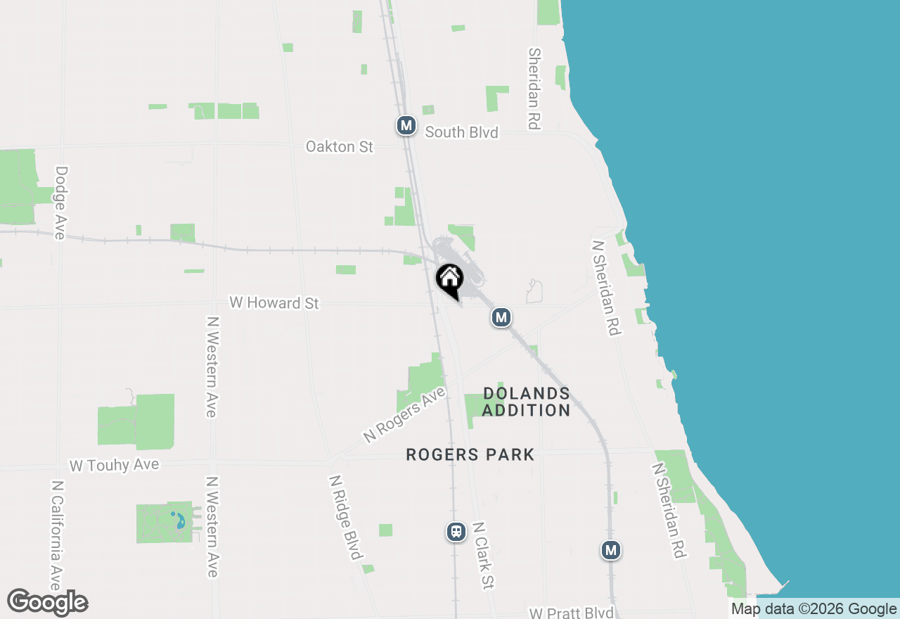 Map of 1791 W Howard Street #302, Chicago, IL 60626