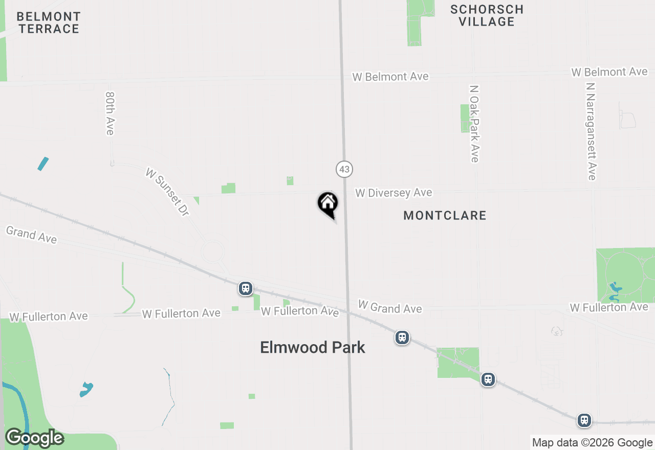 Map of 2642 N 72nd Court, Elmwood Park, IL 60707