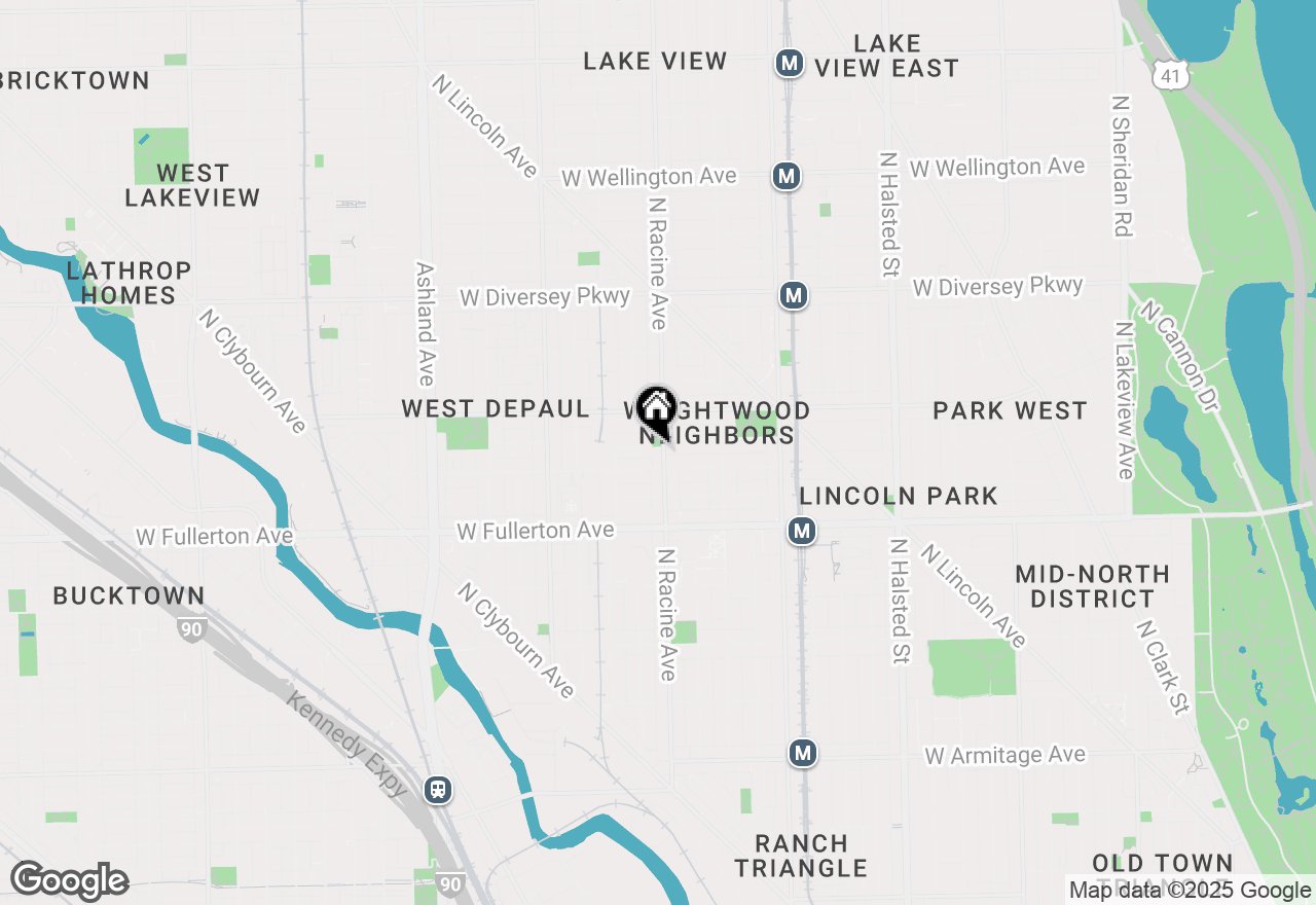 Map of 1205 W Lill Avenue #1, Chicago, IL 60614