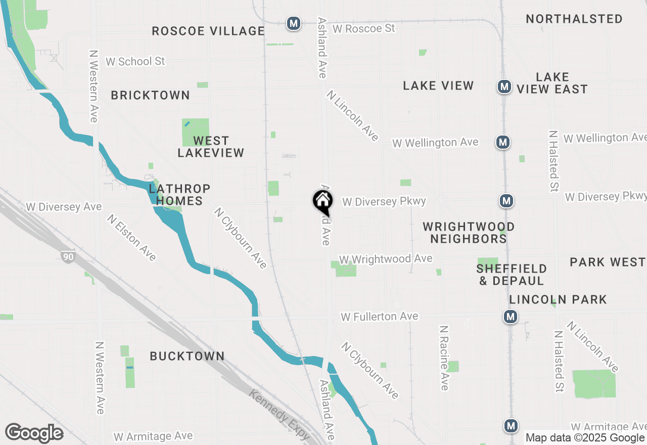 Map of 2716 N Ashland Avenue #3, Chicago, IL 60614
