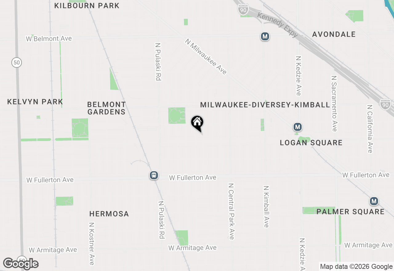 Map of 2619 N Hamlin Avenue, Chicago, IL 60647