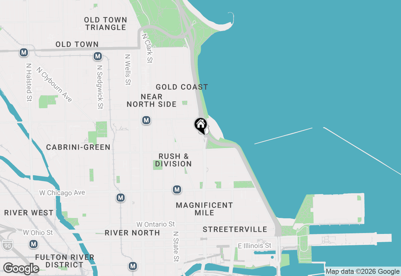 Map of 1040 N Lake Shore Drive #37A, Chicago, IL 60611