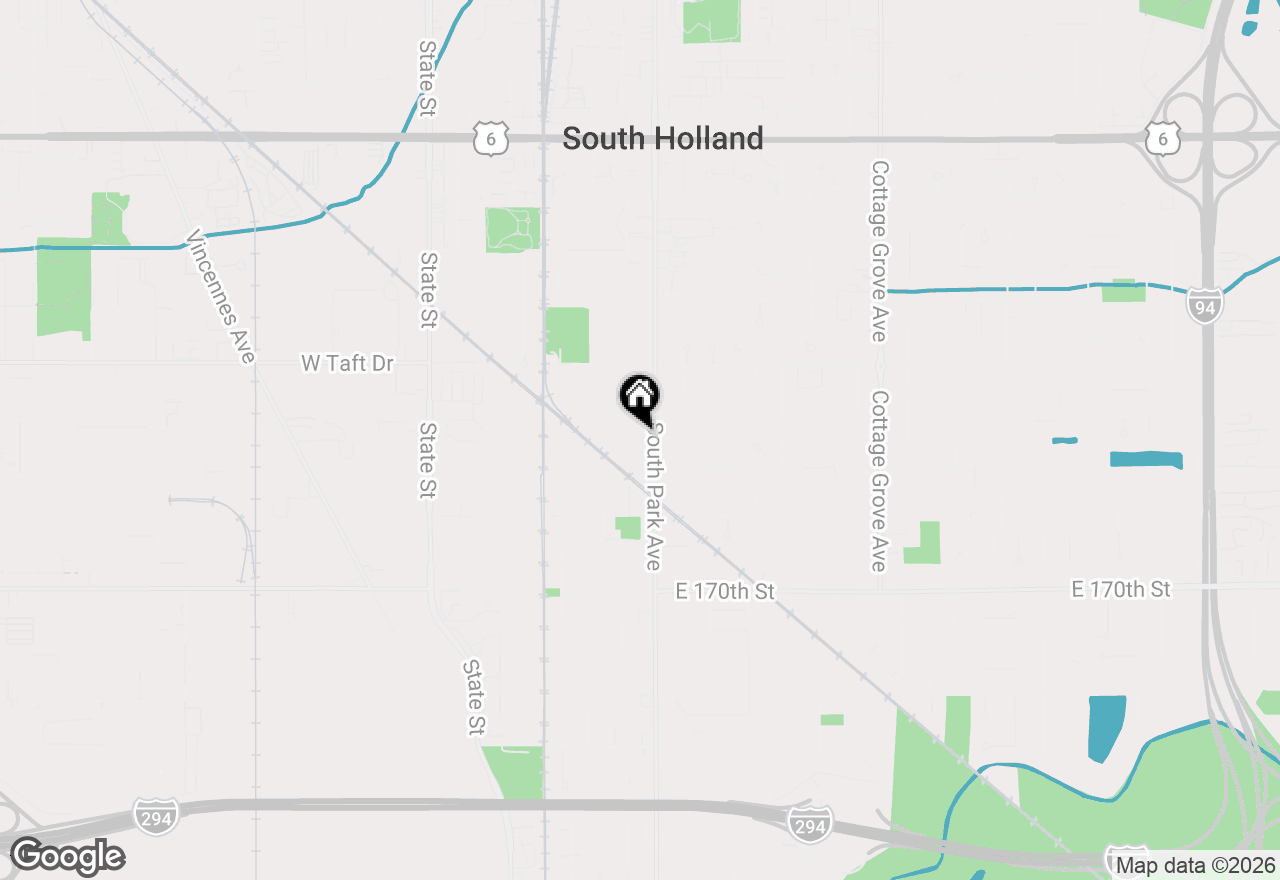 Map of 16674 Thornton Avenue, South Holland, IL 60473