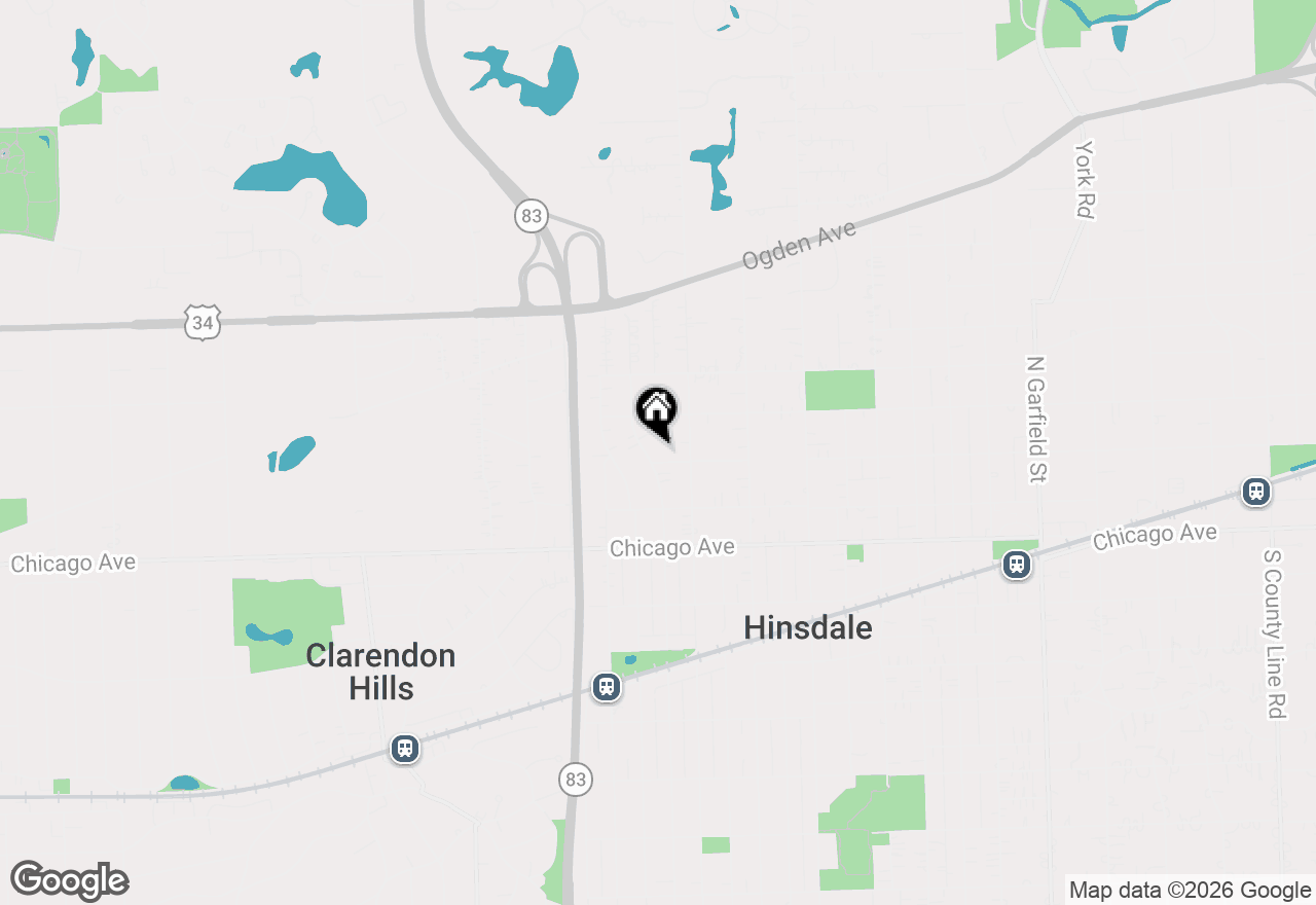 Map of 721 W Walnut Street, Hinsdale, IL 60521