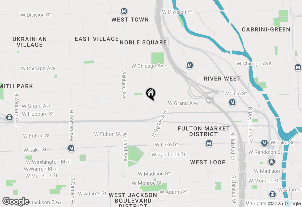 Map of 1400 W Grand Avenue #3, Chicago, IL 60642
