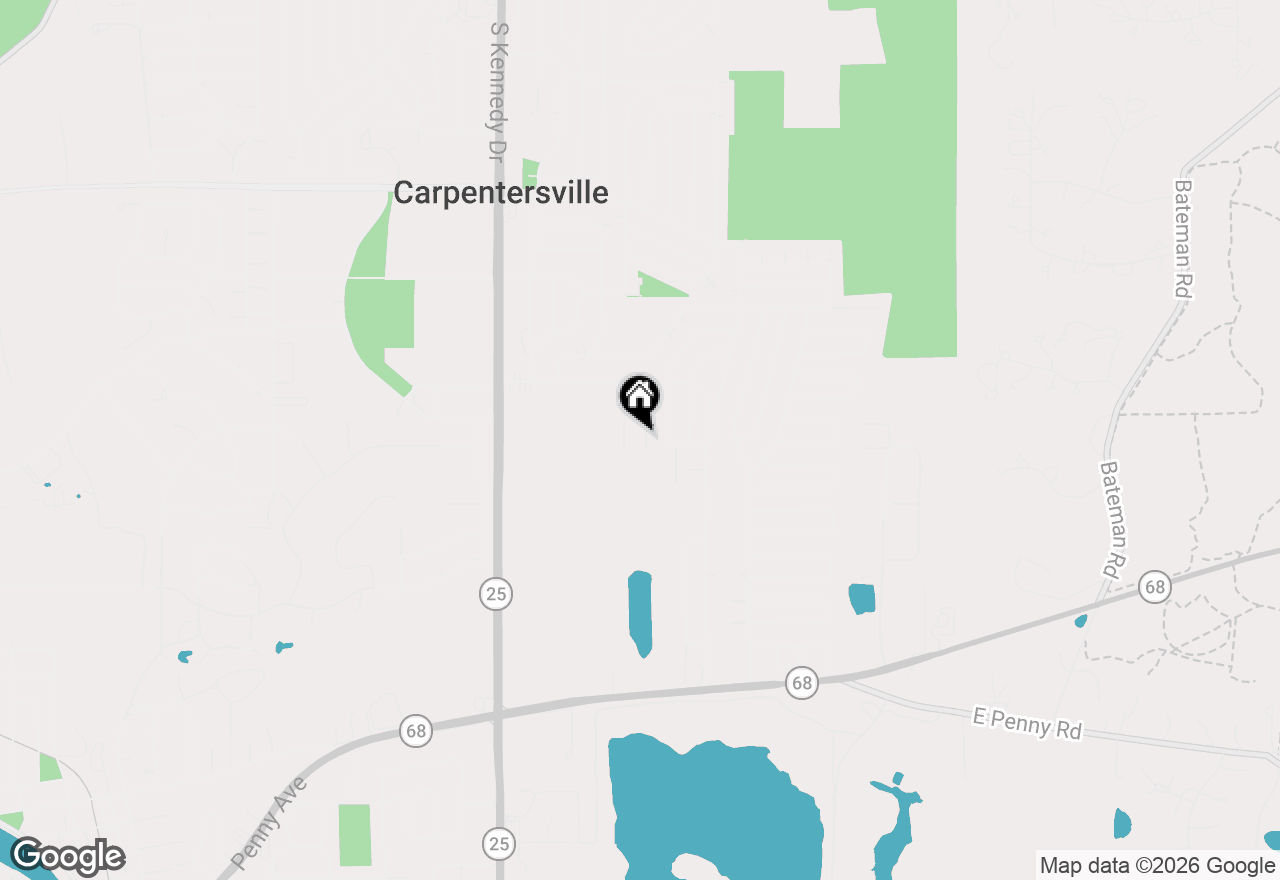 Map of 518 Tyler Drive, Carpentersville, IL 60110