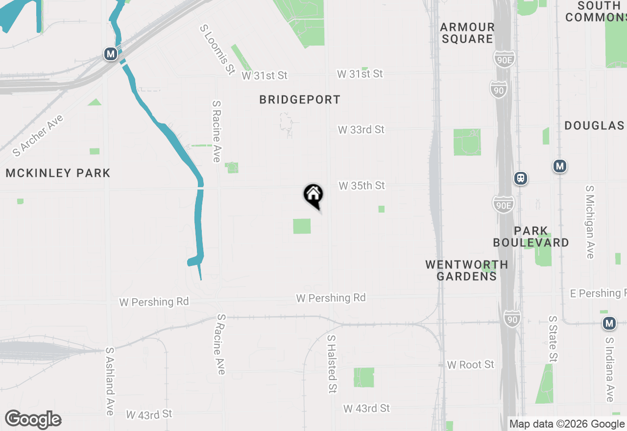 Map of 832 W 36th Street #4, Chicago, IL 60609