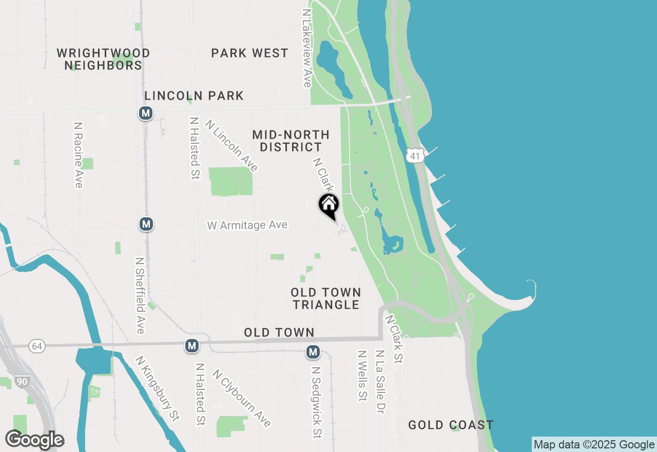 Map of 327 W Armitage Avenue #2, Chicago, IL 60614