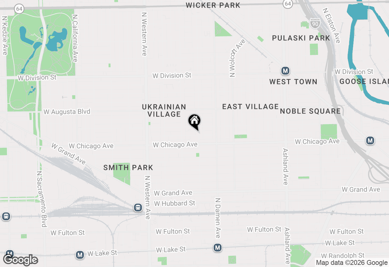 Map of 2114 W Rice Street #3, Chicago, IL 60622