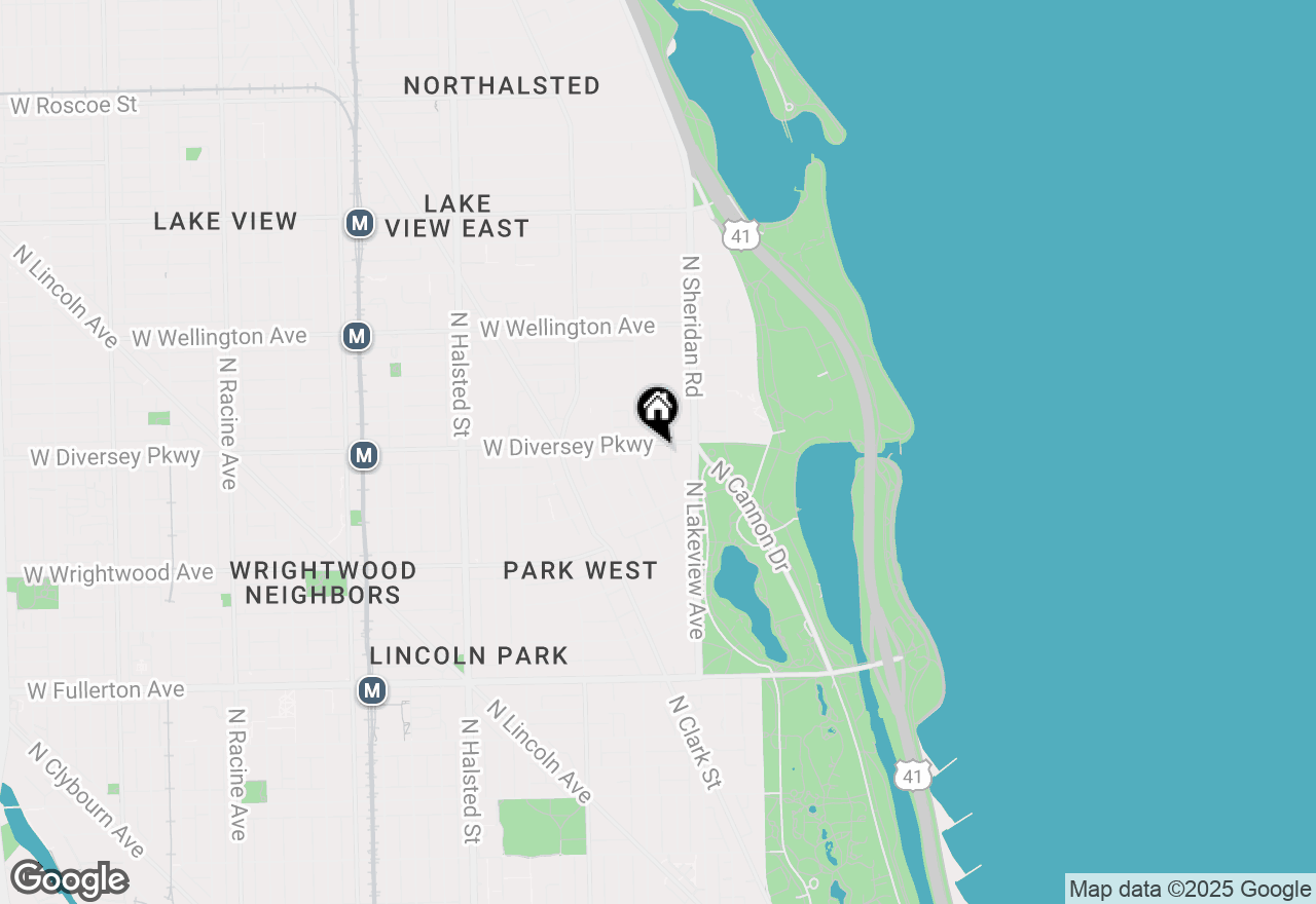 Map of 435 W Diversey Parkway #1B, Chicago, IL 60614