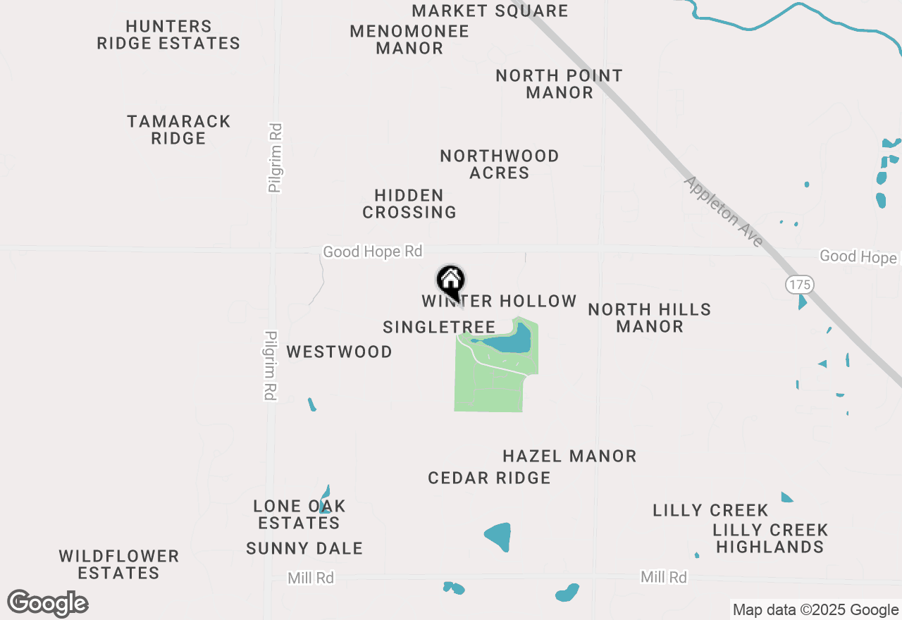 Map of W147N7050 Woodland Dr, Menomonee Falls, WI 53051