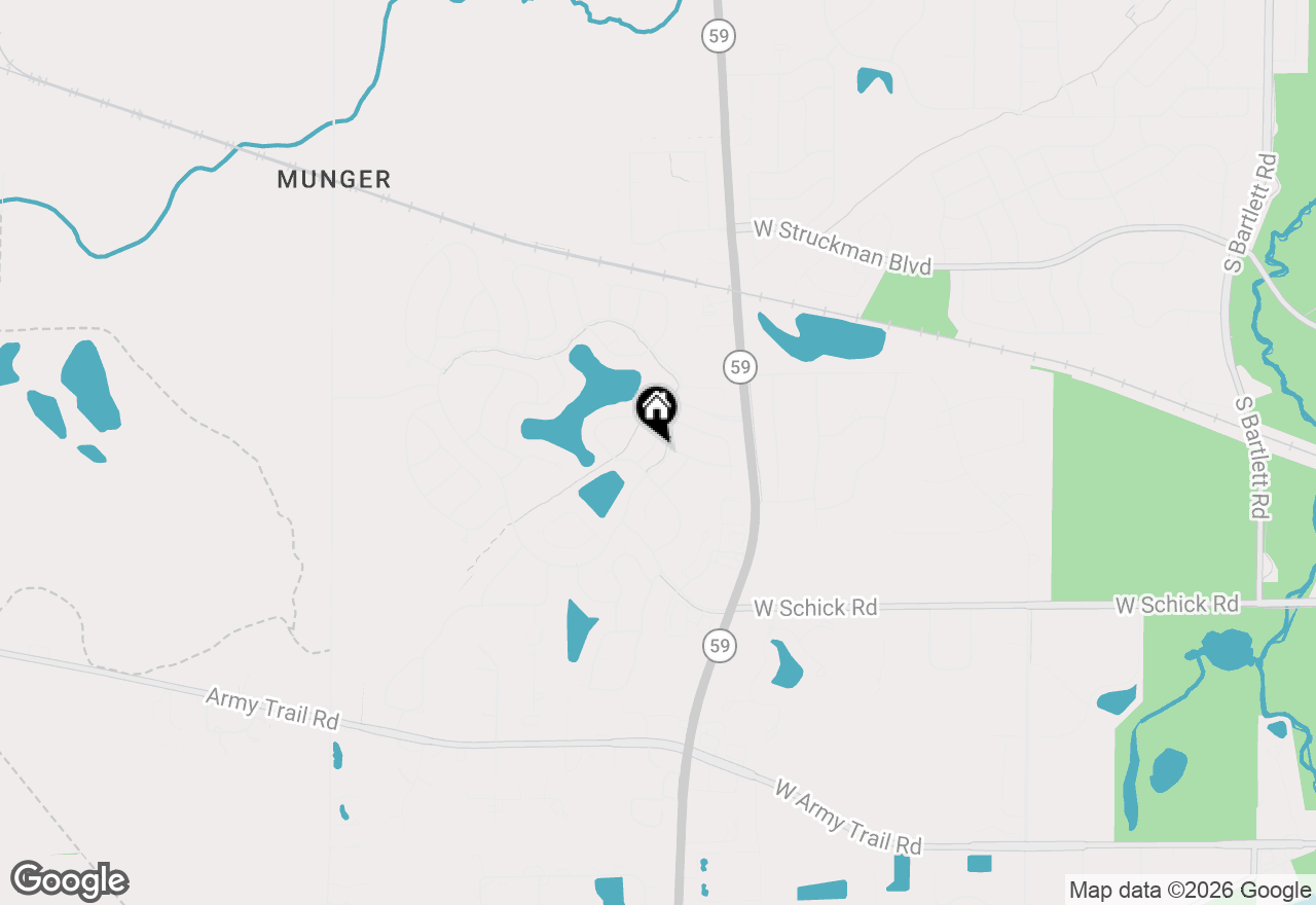 Map of 1327 Filly Lane, Bartlett, IL 60103
