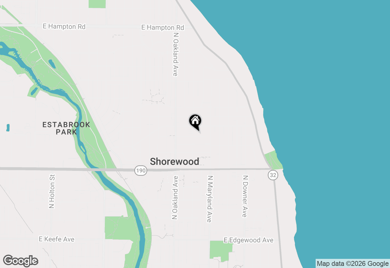 Map of 4134 N Murray Ave, Shorewood, WI 53211