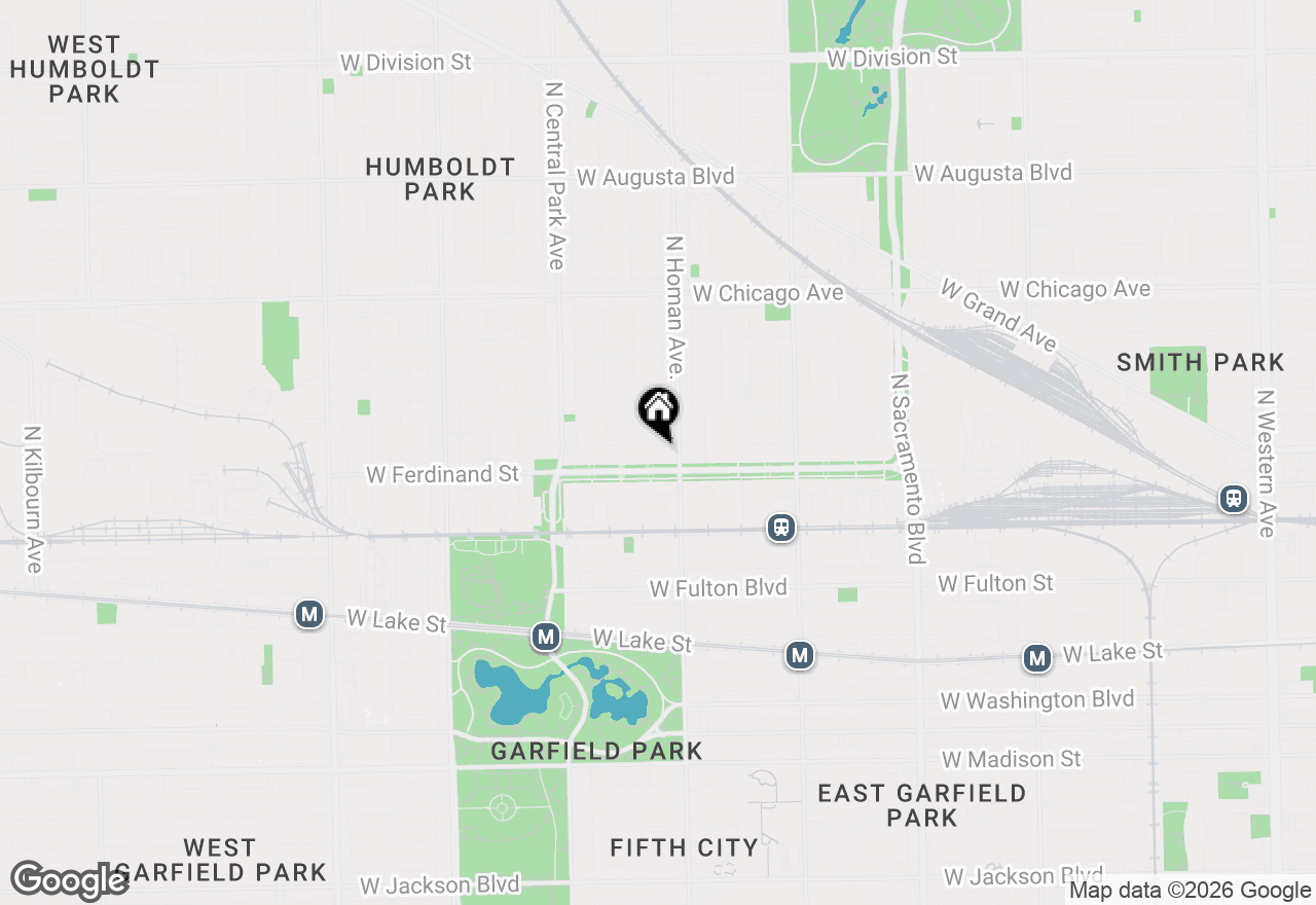 Map of 3418 W Franklin Boulevard, Chicago, IL 60624