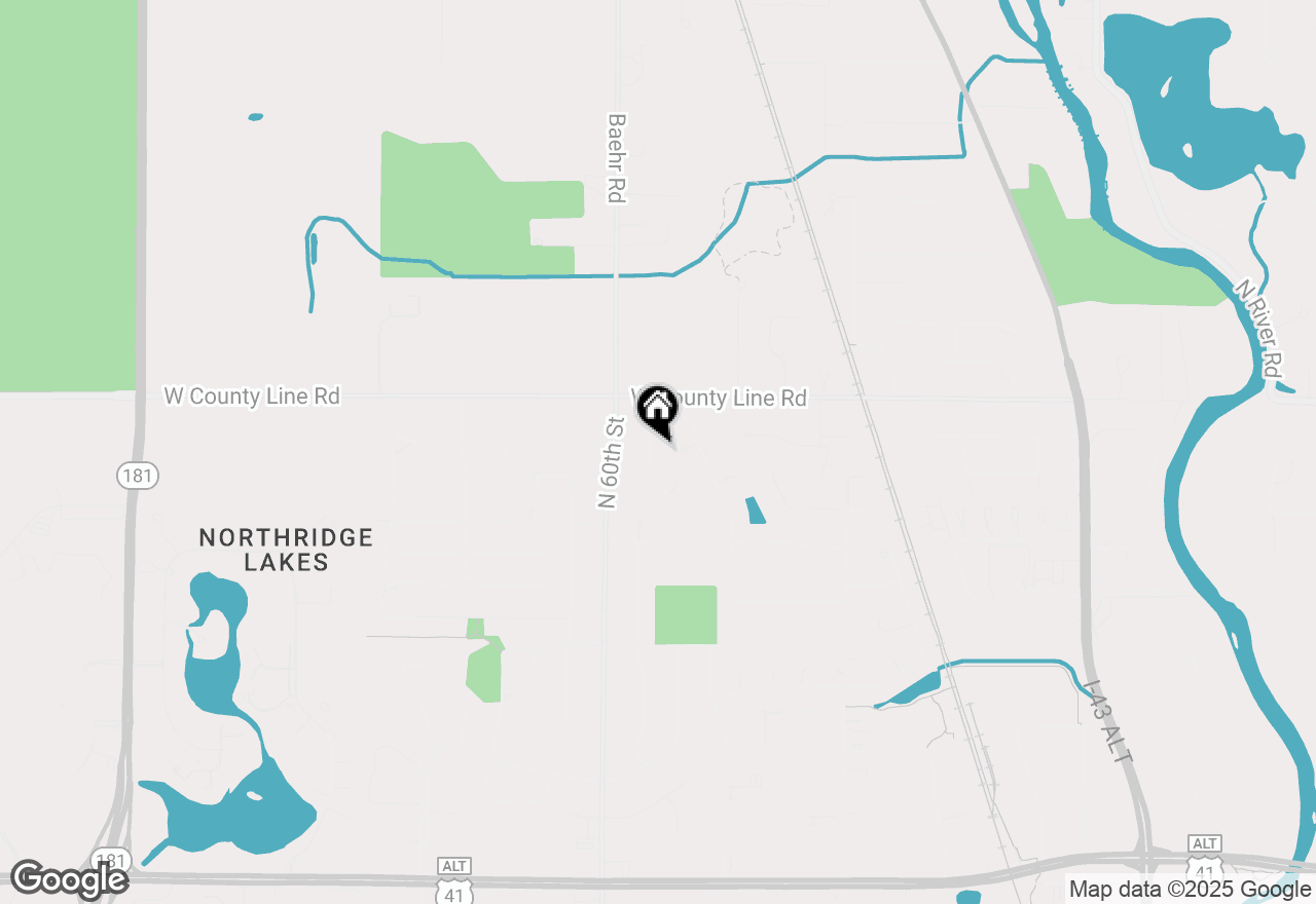 Map of (Address confidential), Brown Deer, Wisconsin 53223