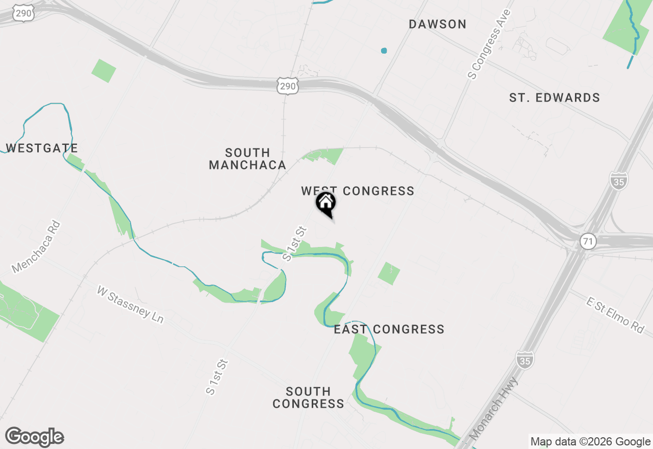Map of 402 Philco Dr, Austin, TX 78745