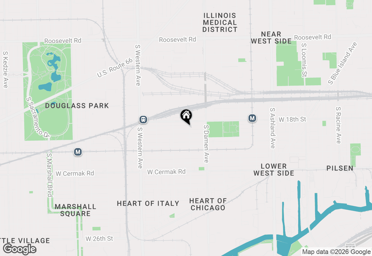 Map of 2110 W 18th Place, Chicago, IL 60608
