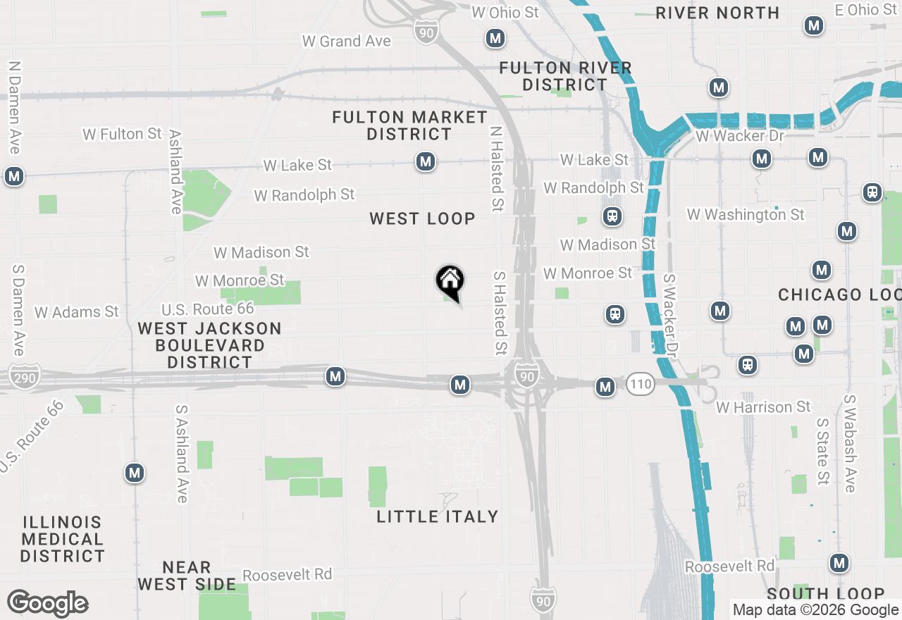Map of 203 S Sangamon Street #206, Chicago, IL 60607