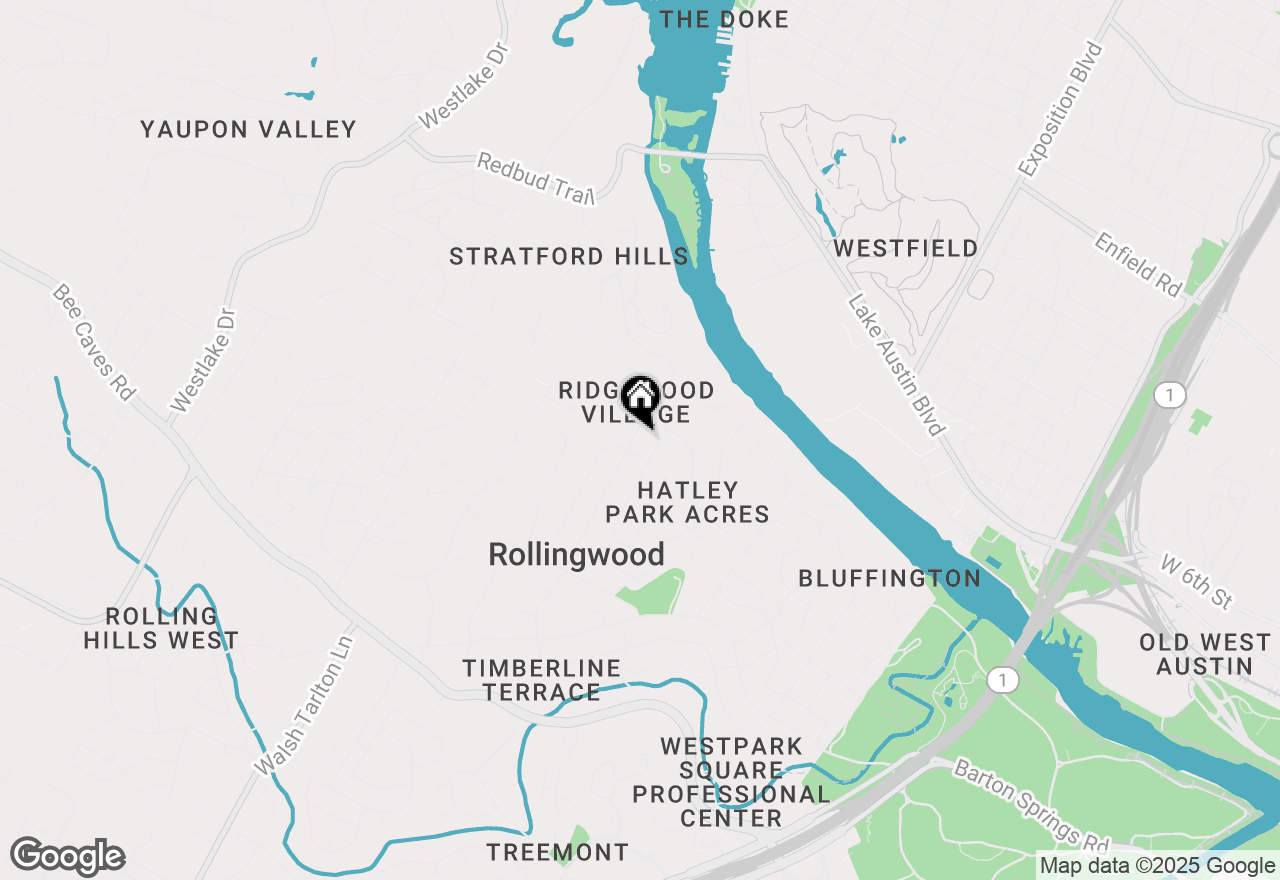 Map of 317 Ridgewood Rd, Austin, TX 78746