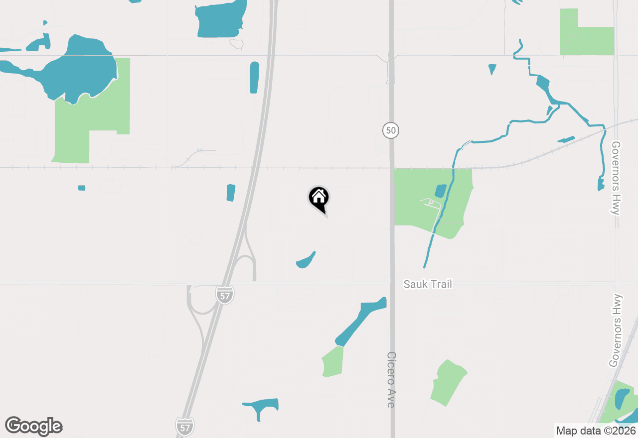 Map of 4989 Meadow Lake Drive, Richton Park, IL 60471