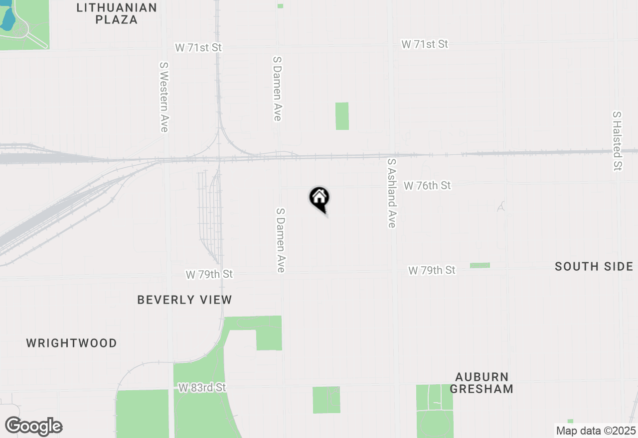 Map of 7704 S Honore Street, Chicago, IL 60620